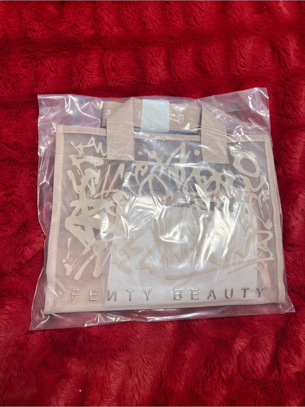 Fenty Beauty beige Canvas Tote Bag mini